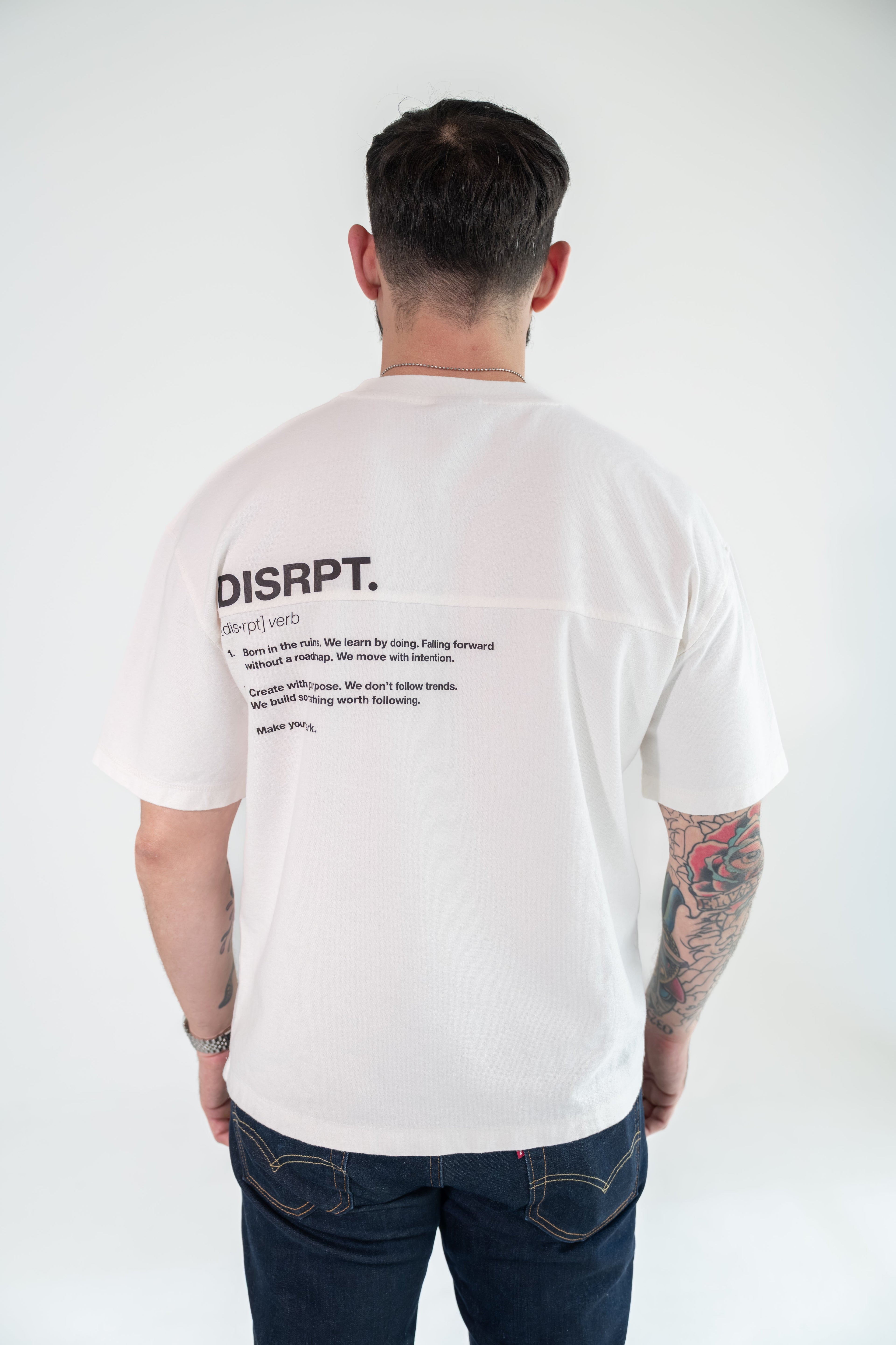 No Permission Required. White Boxy Tee